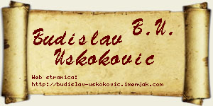 Budislav Uskoković vizit kartica